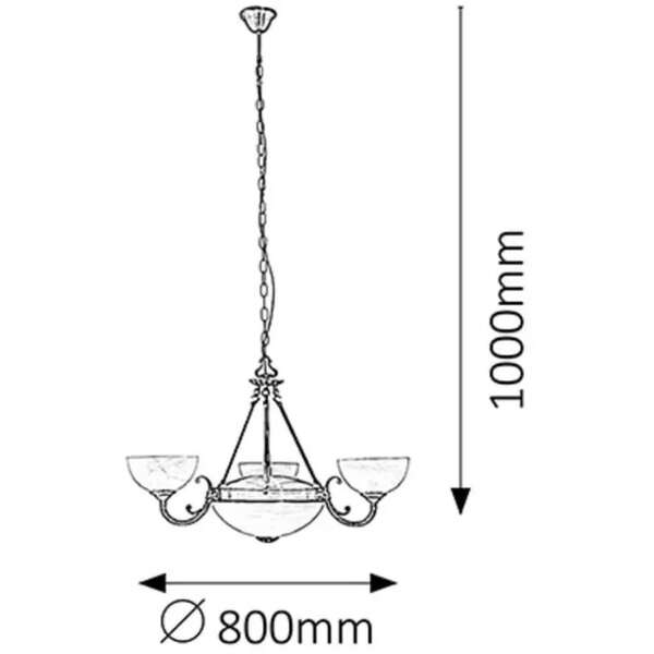 RABALUX Marlene  luster E14 3x40W bronza
