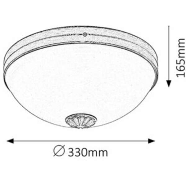 RABALUX Orchidea plafonjera E27 2x60W bronza