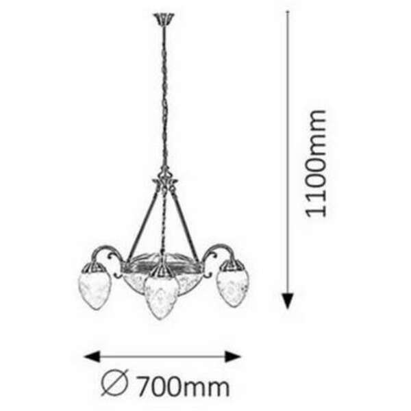 RABALUX Annabella  luster E14 3x40W bronza