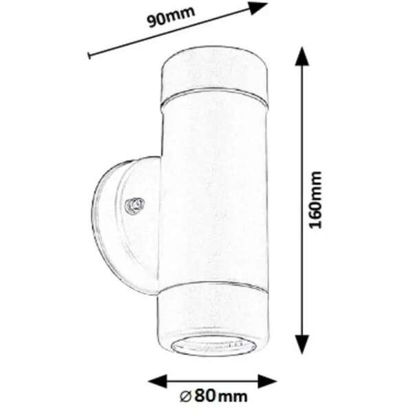 RABALUX Medina GU10 2x10W crna
