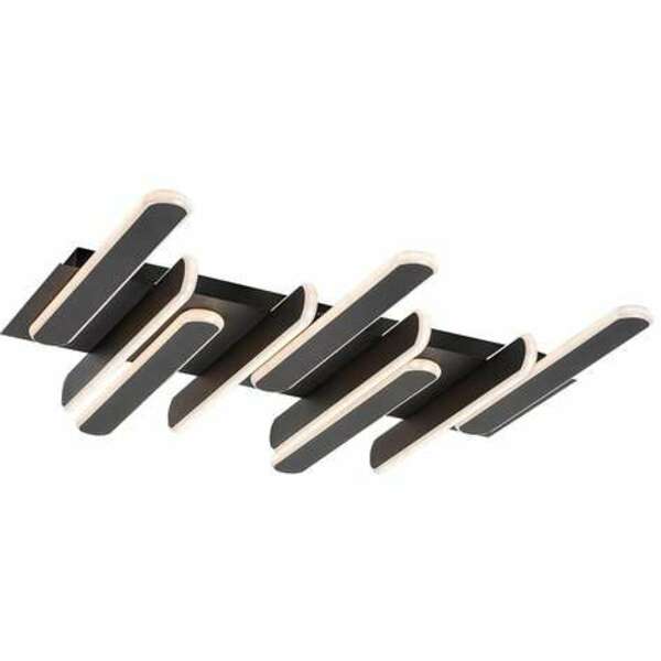 RABALUX Sindri, plafonska crna LED 46W, 2500lm, DIP Switch 3000-4000K, 61x61cm, Design by Rabalux