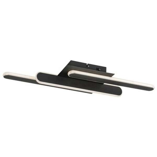 RABALUX Sindri, plafonska crna LED 18W, 950lm, DIP switch 3000-4000K, 61x23cm, Designed by Rabalux