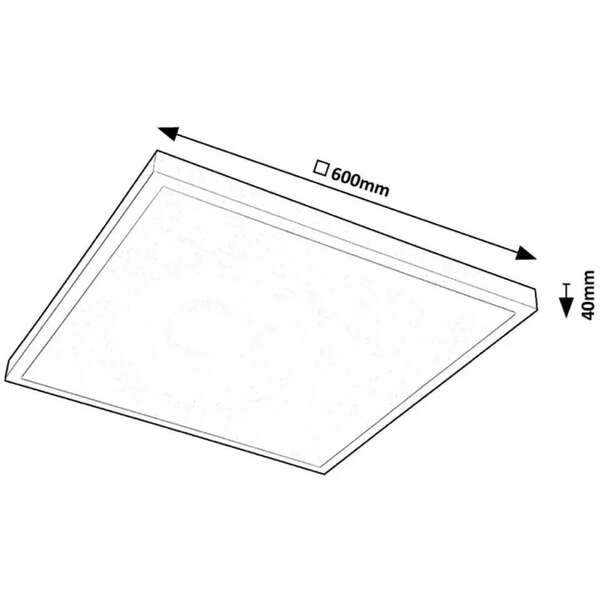 RABALUX Damek2 plafonjera LED40W 60x60cm