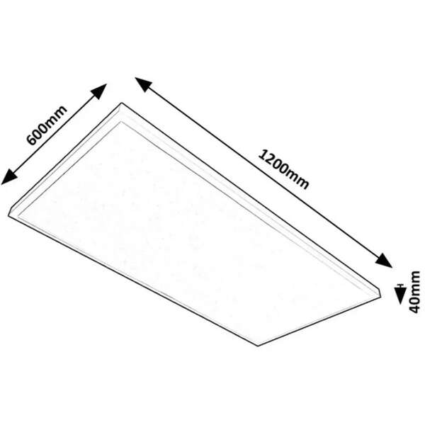 RABALUX Damek2 plafonjera LED80W 120x60cm