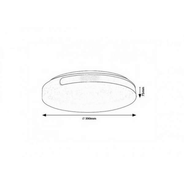 RABALUX Danuta2 plafonjera LED24W D39cm hrom