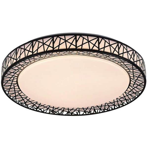 RABALUX Nilin, LED plafonjera 48W, 3400lm, CCT 3000-6500K, 49cm,  daljinski, dimabilna, crna metal