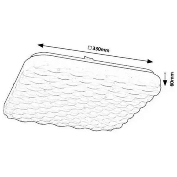 RABALUX Eldrick2 plafonjera LED24W 33x33cm bela