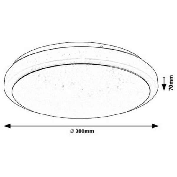 RABALUX Trevor2 plafonjera LED24W D38cm