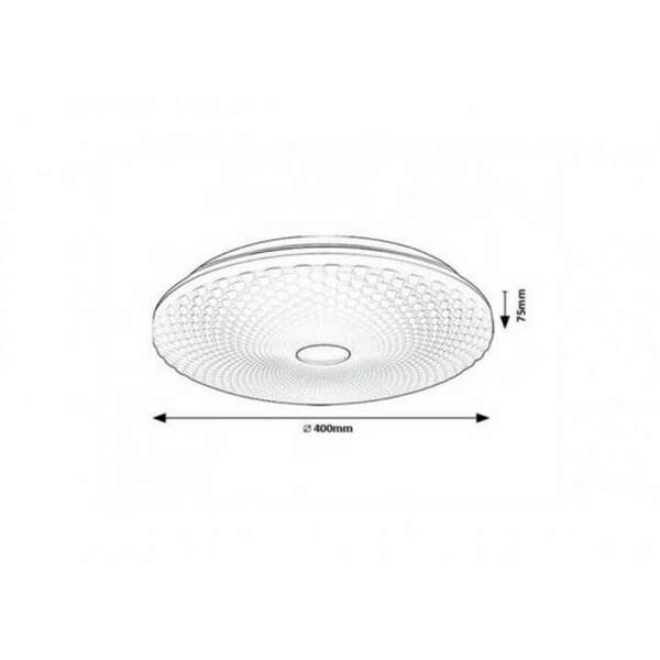 RABALUX Galeti2 plafonjera LED24W D40cm srebrna