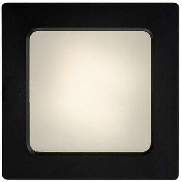 RABALUX Shaun2 plafonjera 7W 4000K crna cetvrtasta