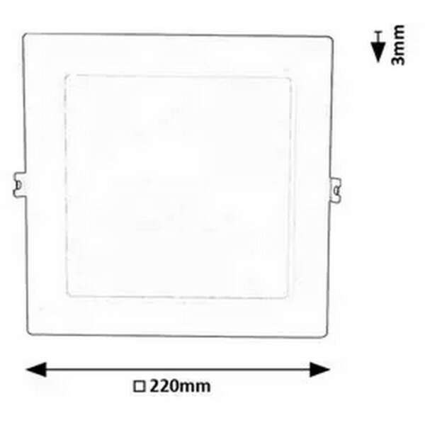 RABALUX Shaun2 plafonjera 18W 4000K bela cetvrtasta
