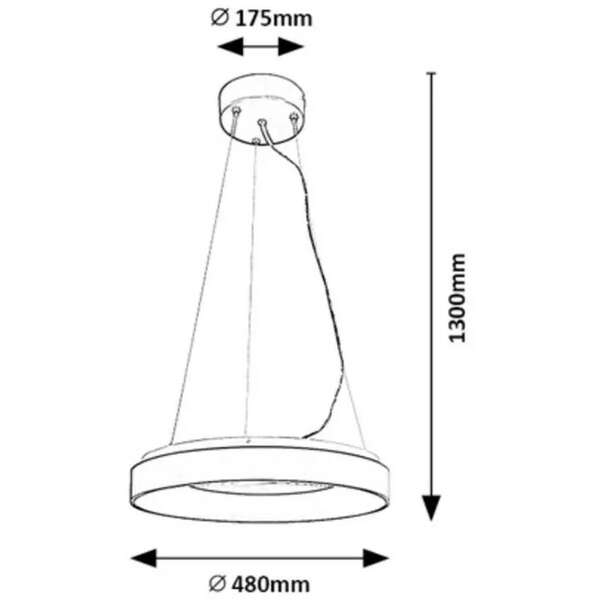 RABALUX Ceilo, LED visilica 38W 3000K-6500K, 3150-3800lm IP21