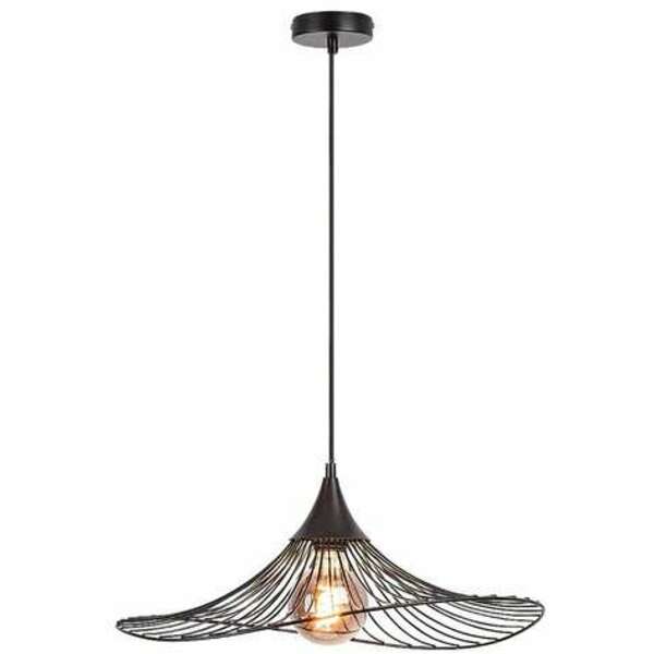 RABALUX Sombero, mat crna metalna visilica E27 1x60W, D50cm, H150cm IP20