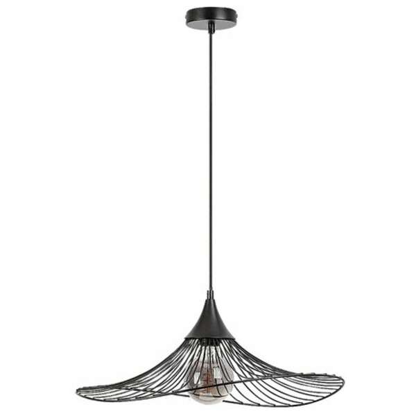 RABALUX Sombero, mat crna metalna visilica E27 1x60W, D50cm, H150cm IP20