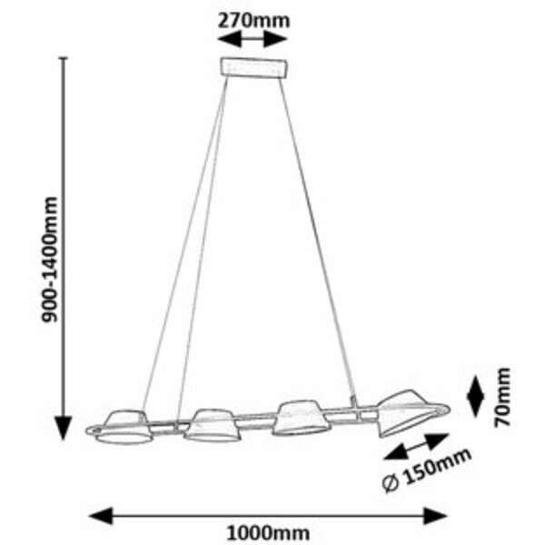 RABALUX Odiss visilica LED36W L100cm
