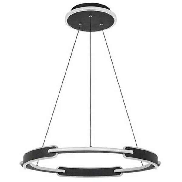 RABALUX Sindri, ring visilica crna LED 45W, 3200lm, dip switch 3000-4000K, precnik 60cm