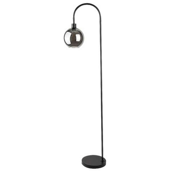 RABALUX Ricardo, podna lampa metal crna/dimljeno staklo, 1xE27, visina 160cm