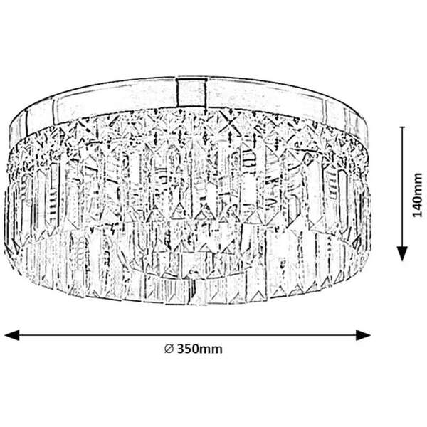 RABALUX Sybil plafonjera G9 6x28W D35cm