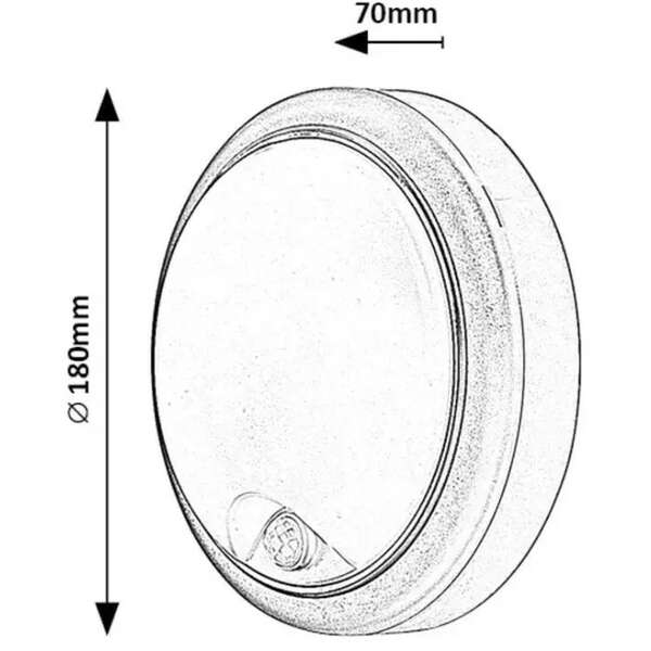 RABALUX Hitura spoljna zidna LED lampa senzor bela 15W 1350lm 4000K