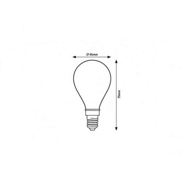 RABALUX Filament LED sijalica E14 G45, 6W, 850lm, 4000K