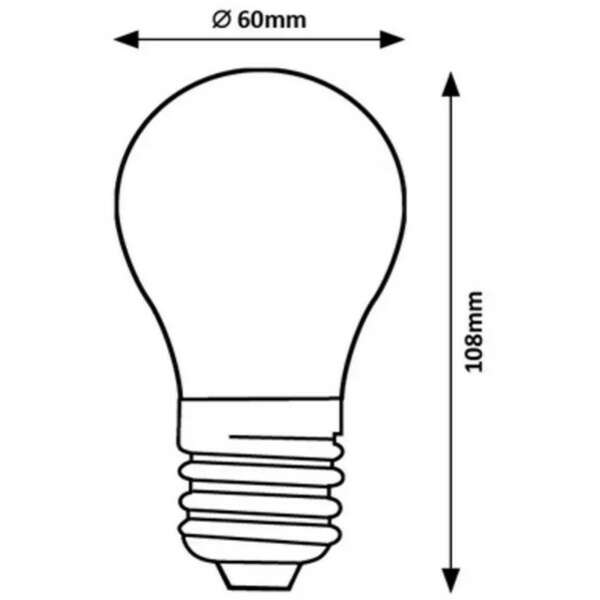 RABALUX Filament LED sijalica E27 A60, 8W, 1050lm, 4000K
