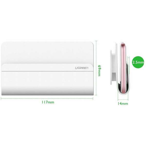 UGREEN Zidni drzac za mobilni telefon White LP108