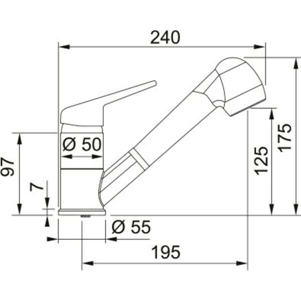 FRANKE-D NOVARA PLUS-D 115.0659.840 CRNA MAT