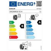 DUNLOP 205/60R16 92H SPT BLURESPONSE