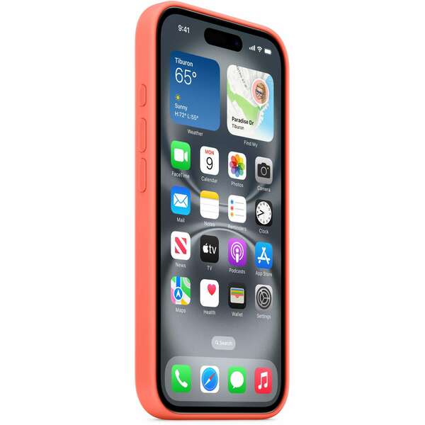 APPLE iPhone 16 Silicone Case with MagSafe - Tangerine mdgn4zm/a