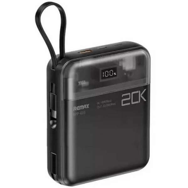 REMAX Power bank 20000mAh 22.5W Black RPP-603