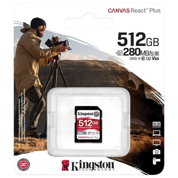 KINGSTON SDR2V6 512GB 512GB SDXC UHS-II 280R/150W U3 V60