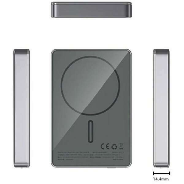 APOLLON Power bank 5000mAh 15W Wireless Grey