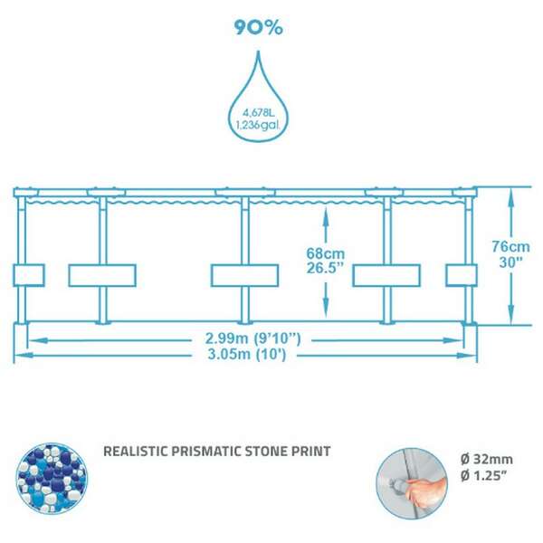 BESTWAY Steel Pro 3.05m x 76cm Set