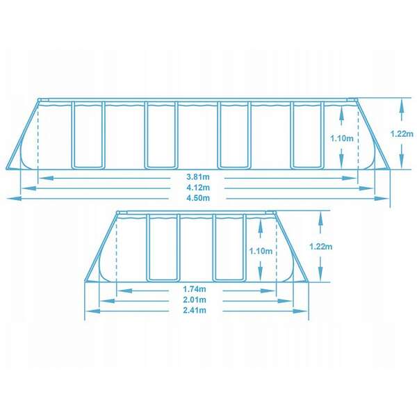 BESTWAY Steel Pro MAX 4.12m x 2.01m x 1.22m Set