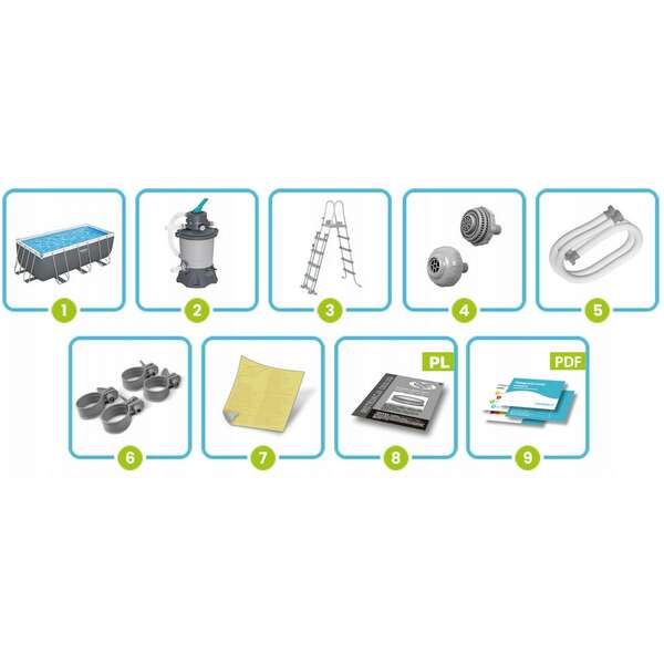 BESTWAY Steel Pro MAX 4.12m x 2.01m x 1.22m Set