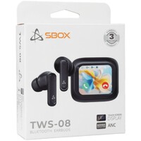 S-BOX EB TWS08 ANC Touch Display, Black