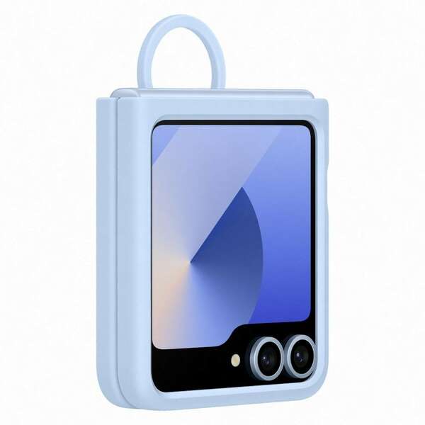 SAMSUNG Galaxy Z Flip6 Silicone Case with Ring Blue EF-PF741-TLE