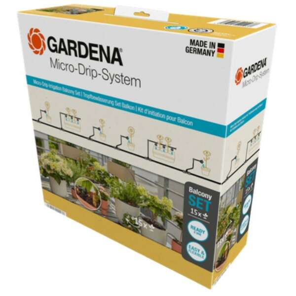 GARDENA Kap po kap balkonski set za navodnjavanje 15 saksija 25m 