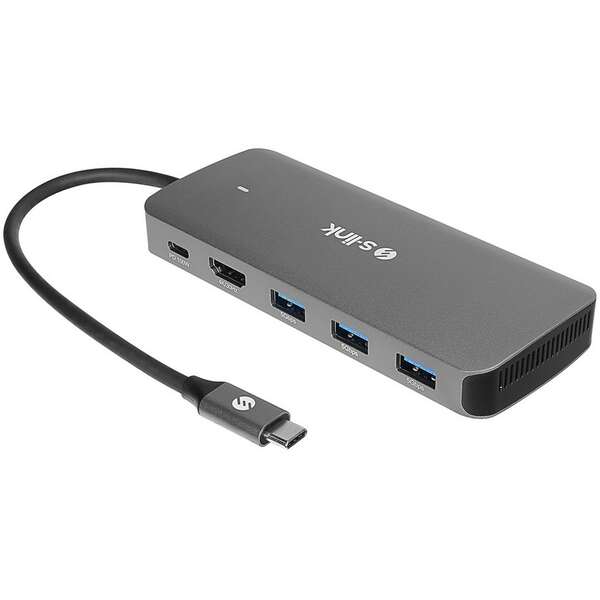 S-LINK SWV-USBC036 6U1 TIP C HUB-HDMI,USB3.0,PD3.0,TIP C 3.1,SSD 