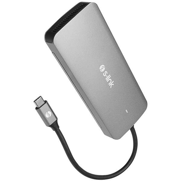 S-LINK SWV-USBC036 6U1 TIP C HUB-HDMI,USB3.0,PD3.0,TIP C 3.1,SSD 
