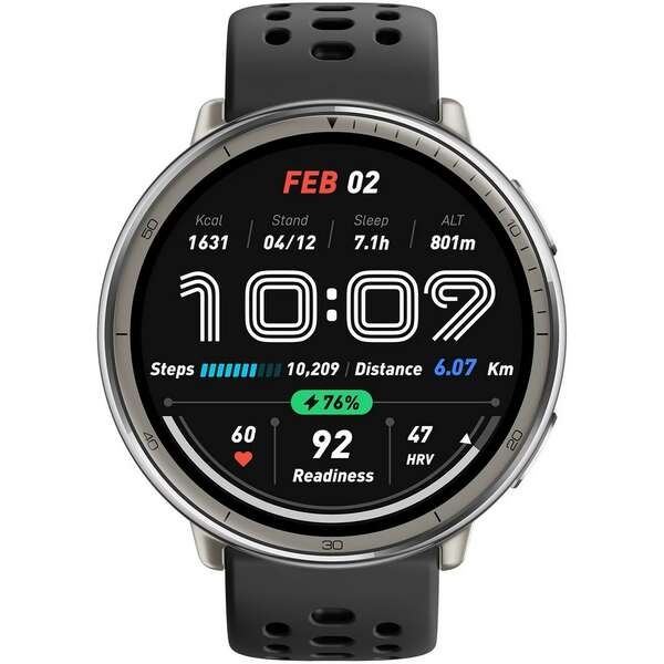AMAZFIT Active 2 (Round) Black Sport Silicone