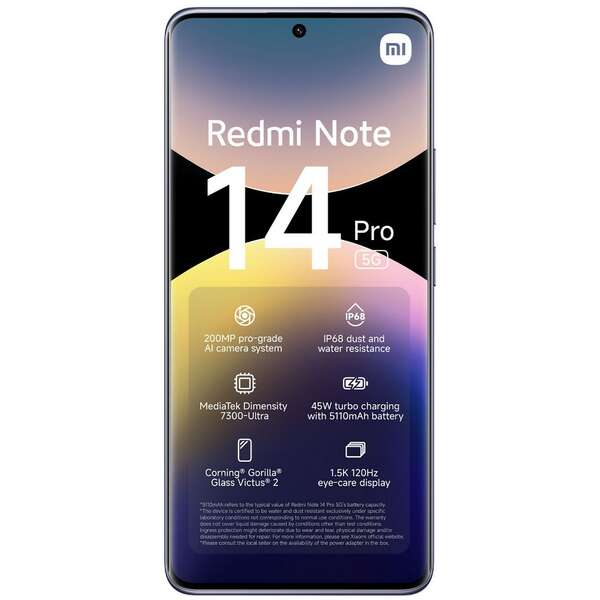 XIAOMI Redmi Note 14 Pro 5G 8GB/256GB Lavander Purple MZB0IMKEU