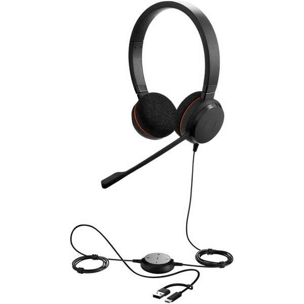 JABRA EVOLVE 20 Stereo UC, USB C/A adapter