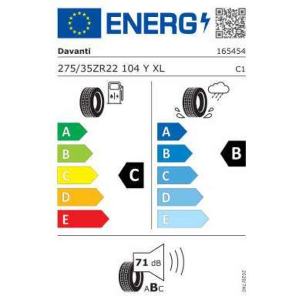 DAVANTI 275/35R22 104Y PROTOURA SPORT XL