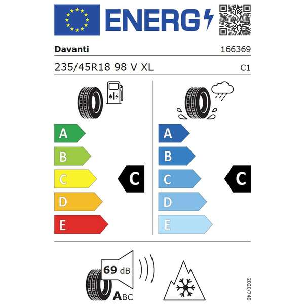 DAVANTI 235/45R18 98V WINTOURA+ XL