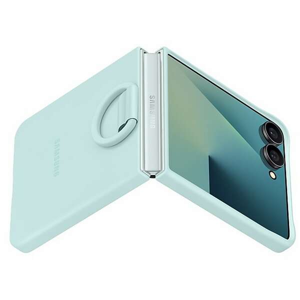 SAMSUNG Galaxy Z Flip7 Ring Case Silicone Mint EF-PF766TMEGWW