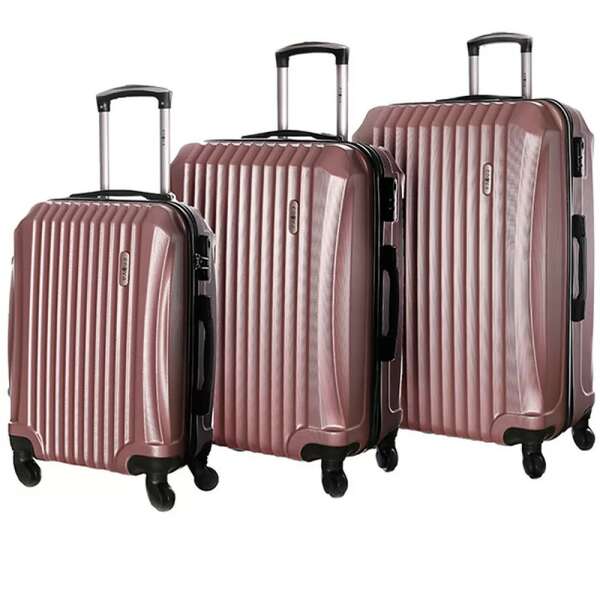 ENOVA SEVILLA ABS set kofera 3/1 sa 4 tockica rose gold 