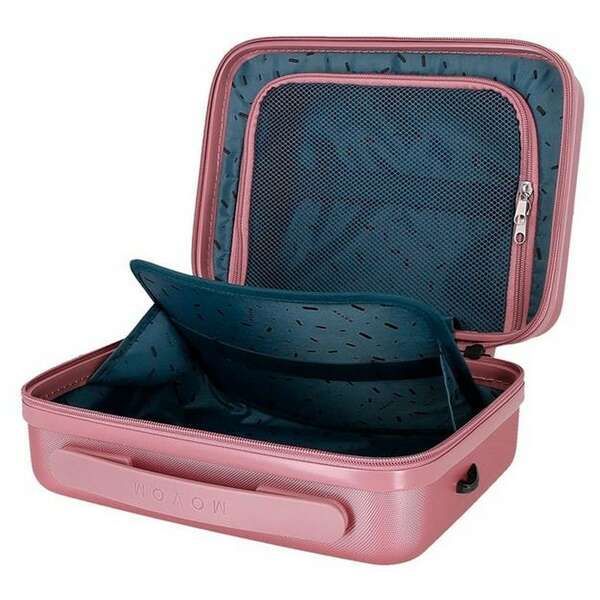 MOVOM WOOD ABS Beauty case roze