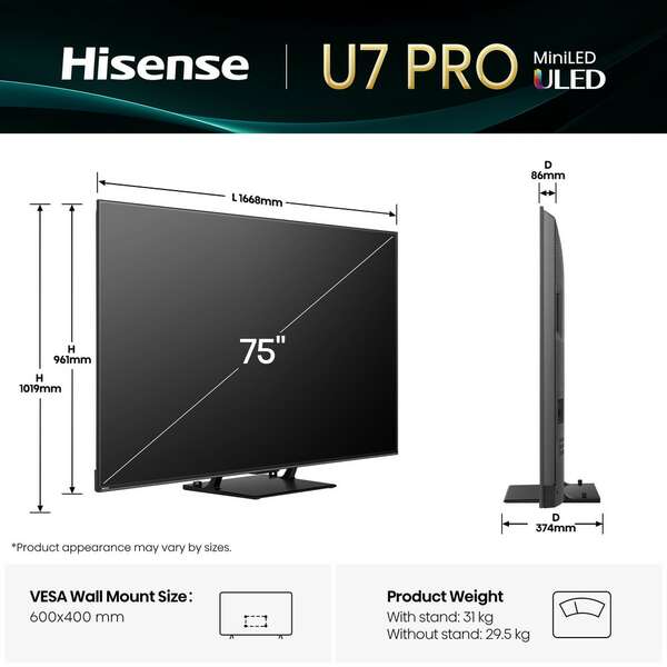 HISENSE 75U7Q PRO