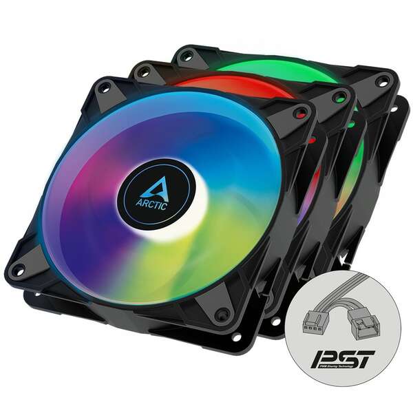 ARCTIC P12 PWM PST A-RGB 3pack ACFAN00232A 120mm Black